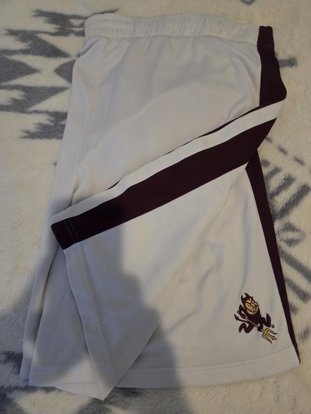 Vintage ASU (Arizona State) shorts w/ Maroon Side Stripe and Sun Devil Logo- XL
